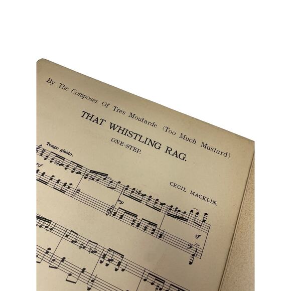 1911 Tres Moutarde Sheet Music One Step Two Step Tango Cecil Macklin - Picture 4 of 10
